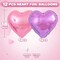 12-Pack 18in Pink & Purple Heart Foil Balloons – Party Decor for Baby Shower, Birthday & Wedding